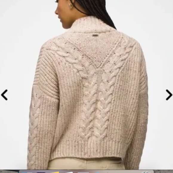 Prana Laurel Creek Sweater Small Oatmeal NWT Poly/Wool/Silk - Picture 14 of 14